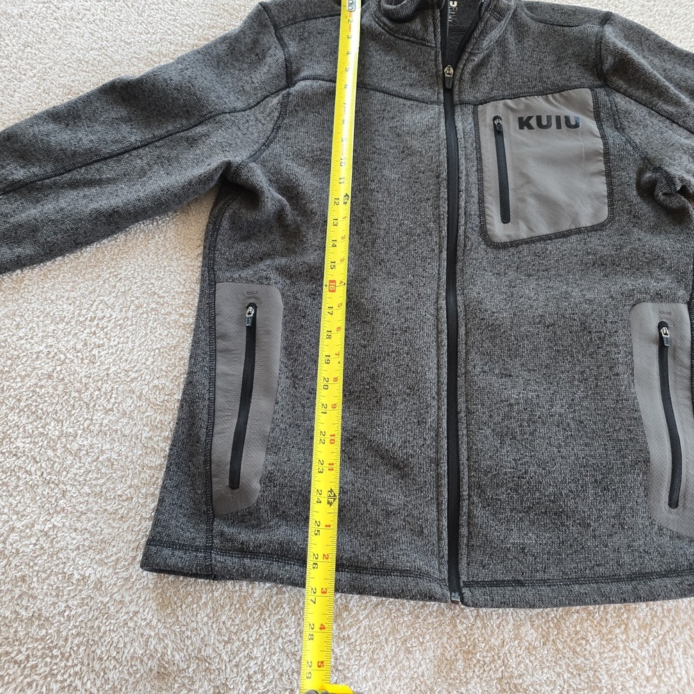 KUIU Men's L Gray Base Camp High Loft Sweater Fleece Full Zip Jacket Hunting - Picture 11 of 13